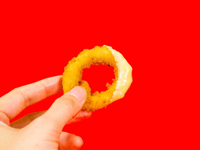 I could eat onion rings with zesty sauce all day.