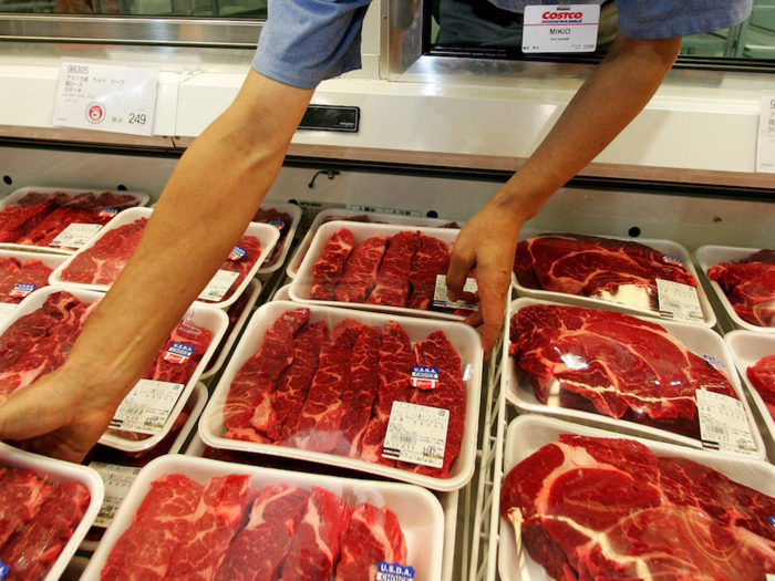 Costco in Japan is also known for its meat section, which includes beef bulgogi, a product that isn