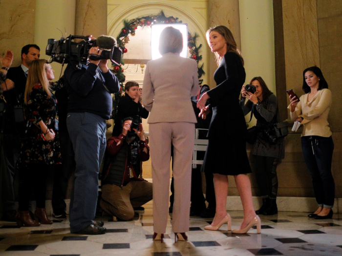 ...to interviewing Speaker Nancy Pelosi at the US Capitol.