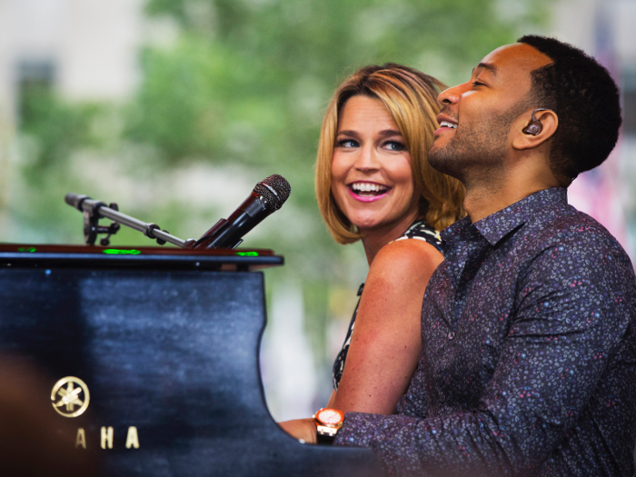 What made Guthrie valuable for "Today" was her ability to go from playing piano with John Legend...