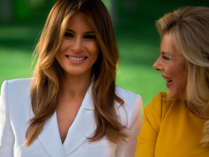 Despite her usually steely demeanor, Melania is friendly and down to earth.