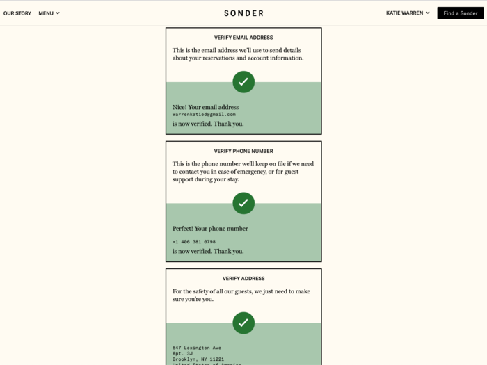 Once these three verifications are completed, you can proceed to the payment section.