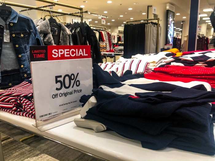 Still, 50% off of Tommy Hilfiger clothing was nothing to sniff at.