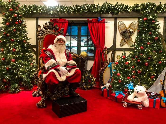 Although there was no one in line to take pictures with him, Santa said he was confident that business would heat up closer to Christmas.