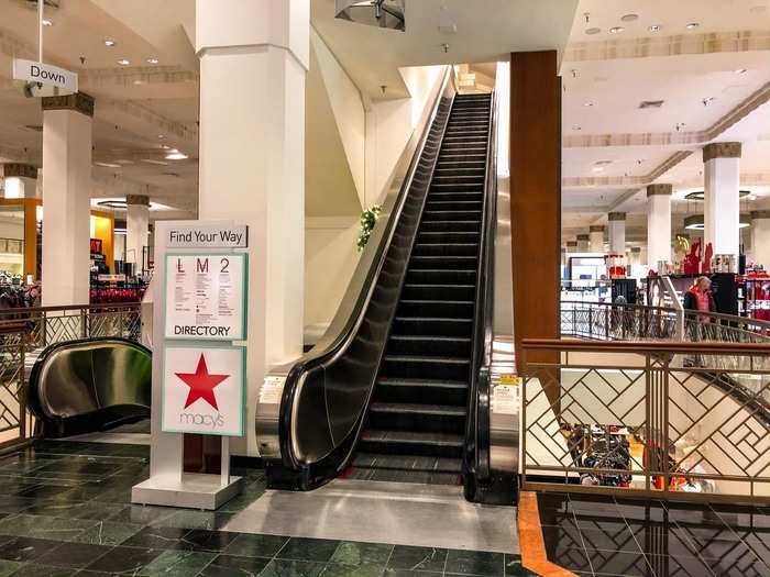 I took the escalator to the second — now the top — floor of the department store.