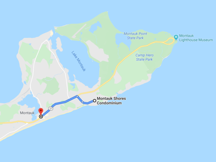 Then, it was time to head to my real destination: Montauk Shores. It was a roughly 10-minute drive from Main Street.