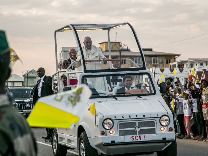 Madagascar automaker Karenjy made a custom Mazana II for the Pope