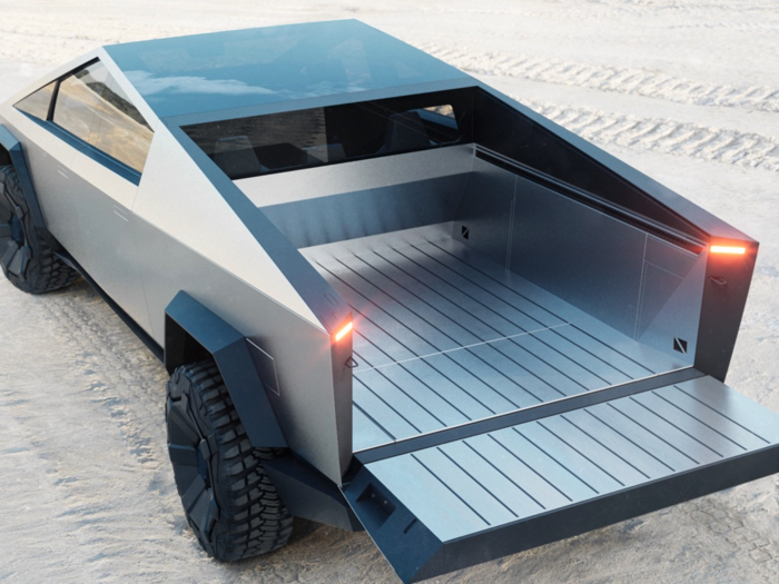 The Cybertruck is a pickup with a "vault" instead of a bed. The top-spec model costs about $70,000 — and full-self-driving tech adds $7,000. The DeLorean sold for $25,000 and couldn