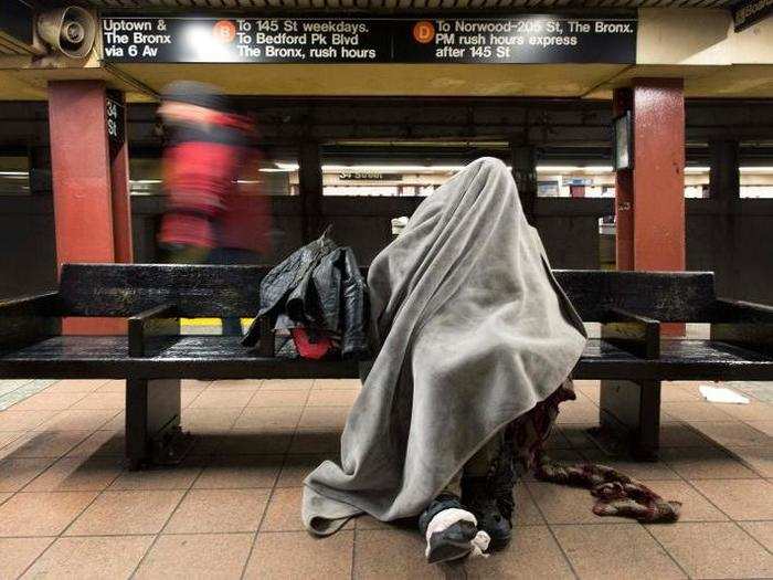 These cameras might be being actively monitored. Last month, the NYPD started watching over 100 cameras to monitor homelessness in a dozen subway stations.