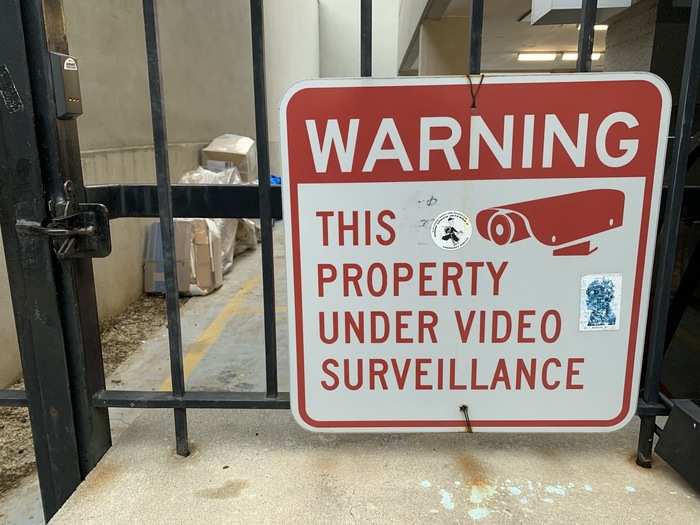 On my journey through the "surveillance state", I came across several signs warning the public they were being watched.