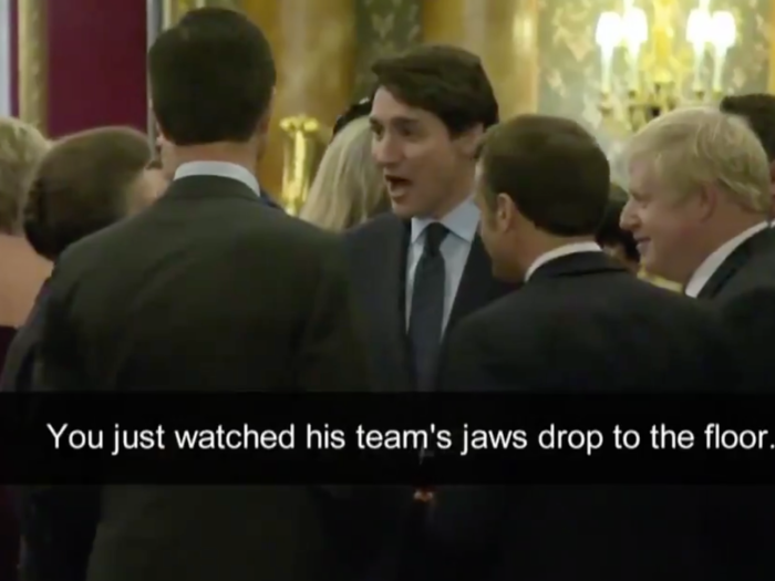 In the video, Trudeau appears to make fun of Trump