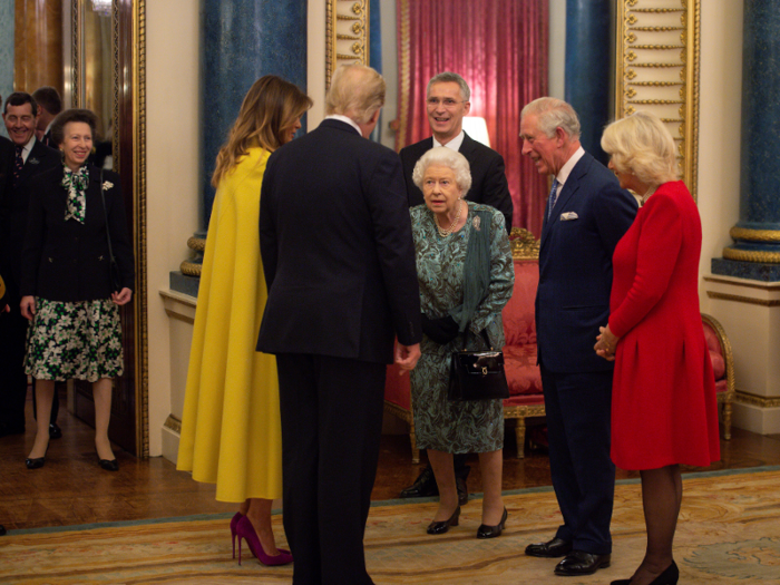 On Tuesday evening a reception was held at Buckingham Palace for the world leaders attending the summit, hosted by the Queen.