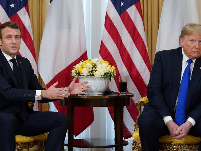 In what appeared to be a jab at Trump, Macron said the "No.1 priority, because it