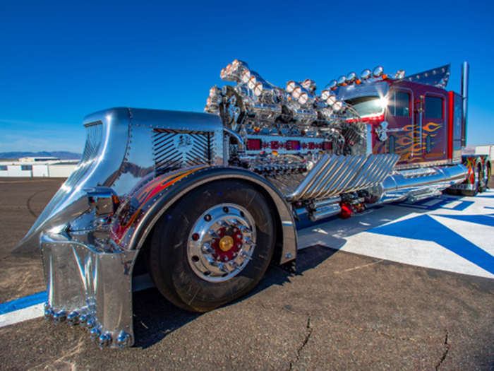 Thor 24 also has the largest engine ever placed in a street-legal vehicle, according to the auction house.