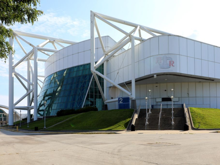 The roof of the Kemper Arena in Kansas City collapsed during a rainstorm because of drainage issues.