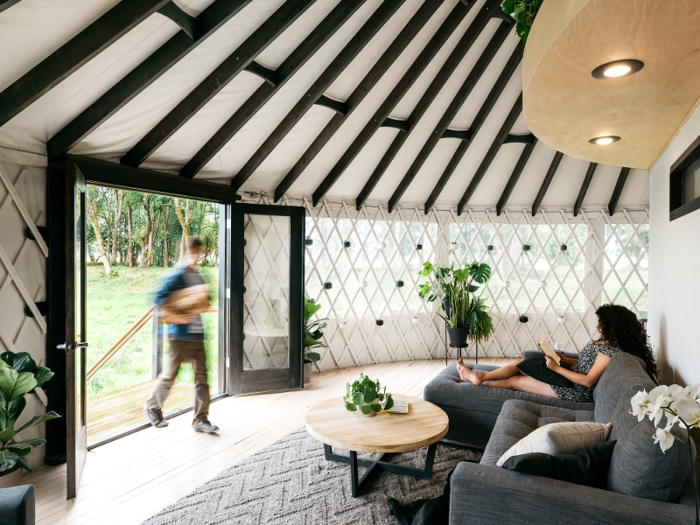 When the house was completed, the couple realized they were saving $1,000 in monthly costs by living in their yurt.