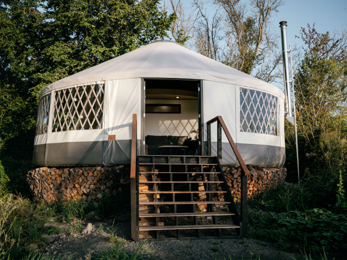 Instead of paying the high rent prices in the city, the couple decided a yurt would be cheaper as a permanent home.