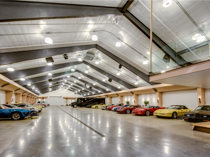 The garage is even larger at 27,000 square feet. It also has one bedroom and two bathrooms.