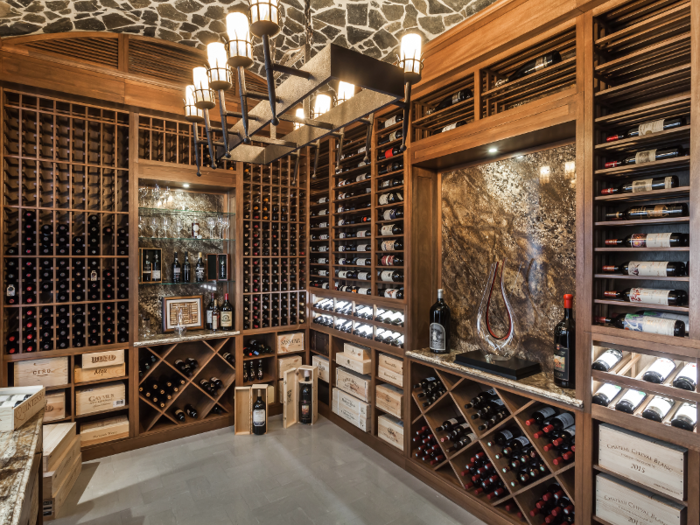 ... and a peek into the wine room.