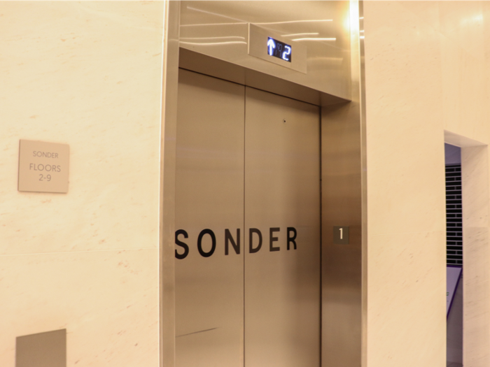 At 20 Broad Street, Sonder has its own dedicated set of elevators for guests.