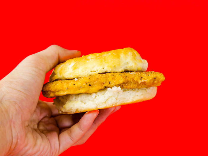 And in this sandwich, the biscuit does most of the heavy lifting. It