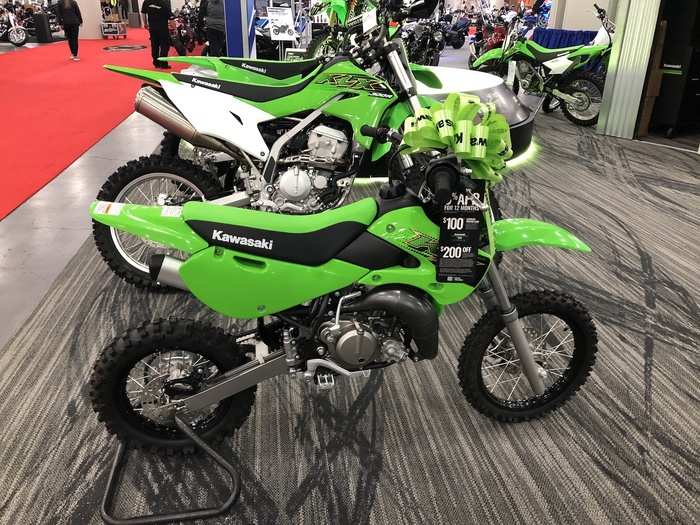 Maybe it was just me, but this year I felt like street bikes and especially smaller, retro designs edged out powersports dirt bikes for floor space. Of course, Kawasaki put its offerings on display.