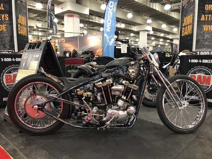 And a custom bike. With skulls!