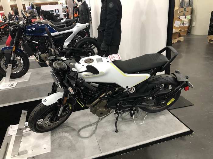 But the company was showing some street and sport bikes in New York. It calls the Vitpilen 401 "an unassuming hero of the sub-500 cc world."