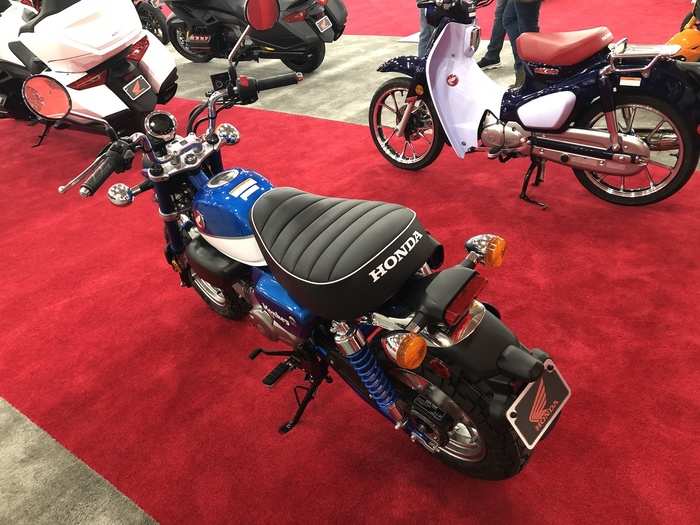 The "MiniMoto" action continues with the Monkey. The Grom, Super Cub, and Monkey all start at less than $4,000 and have all the modern tech a discerning new rider could hope for.