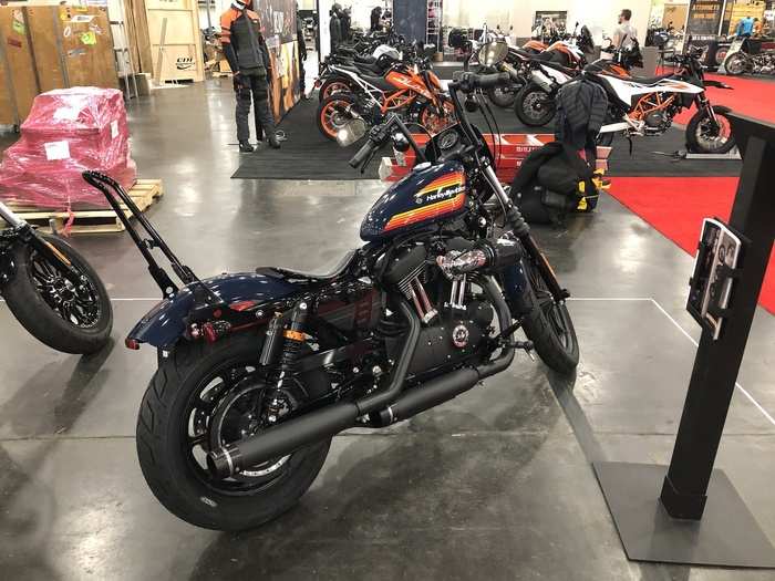 Harley is known for its big cruisers, but in recent years the company has been looking to attract newer and younger riders by rolling out relatively more svelte machines. The Iron 1200 is one example.