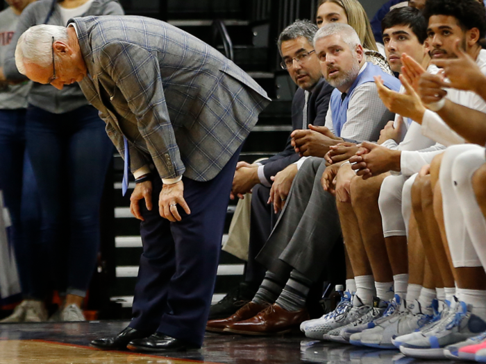 ▼ No. 17 North Carolina Tar Heels — Down 10 spots in the AP Top 25 Poll