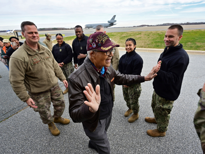 McGee also flew a private jet for his 99th birthday, alongside retired Airman Glenn Gonzalez.