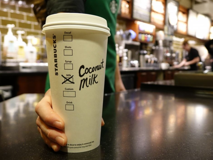 Starbucks also launched a nationwide rollout of coconut milk in its locations.