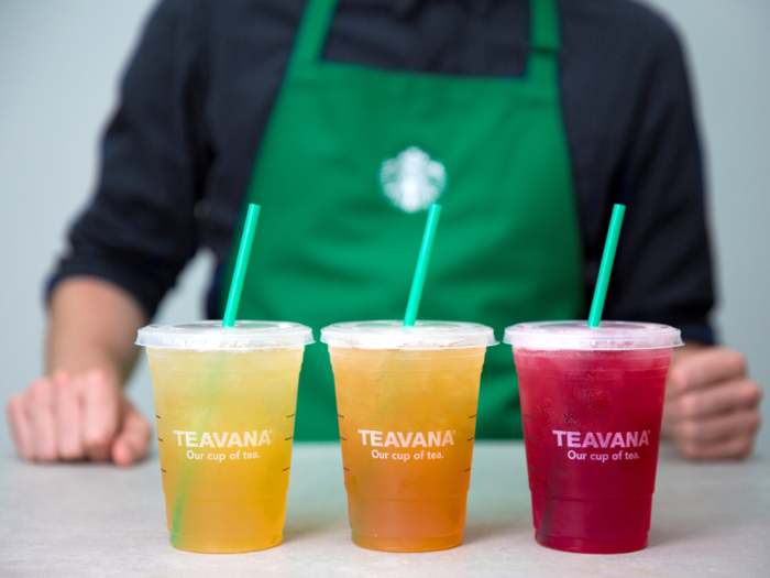 In 2014, Teavana Shaken Iced Teas and Teavana Hot Brewed Tea arrived in stores.