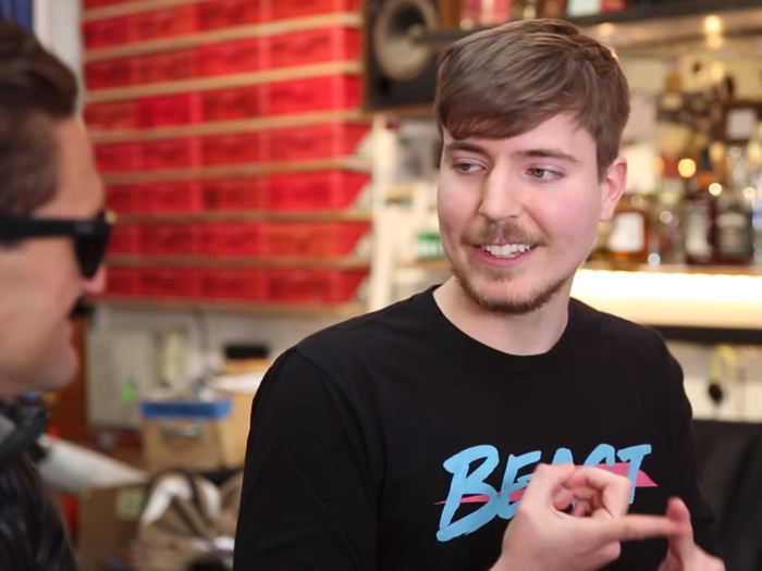 After that first video went viral, MrBeast found what the YouTube algorithm liked. He quickly amassed more views with similar stunts like spinning a fidget spinner for 24 hours and watching Jake Paul