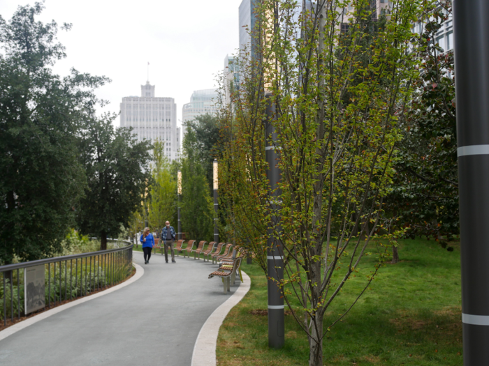 It officially opened in September 2018, along with a sprawling, lush rooftop park that