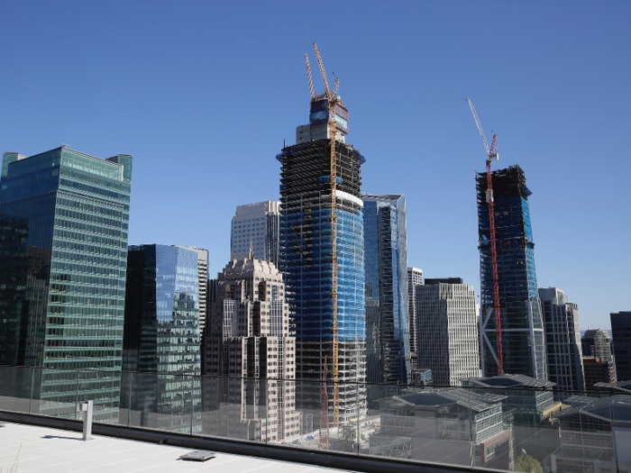 Construction on the tower in the heart of downtown commenced in 2013.