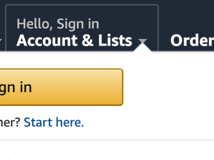 Sign into Amazon.