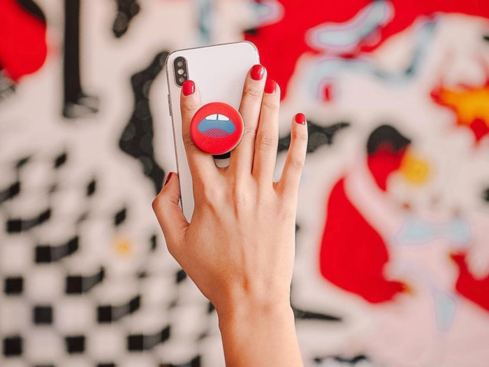 A fun phone grip that donates 50% to charities