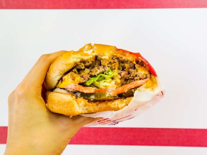 The crunch of the thick pickle stack, the clean crisp of the lettuce, and the juiciness of the tomato slices all furnished a perfect home for the tender patties.