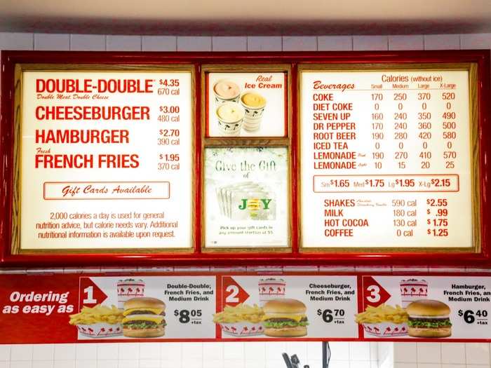 The menu was extremely simple, comprised of only fries and three kinds of burgers.