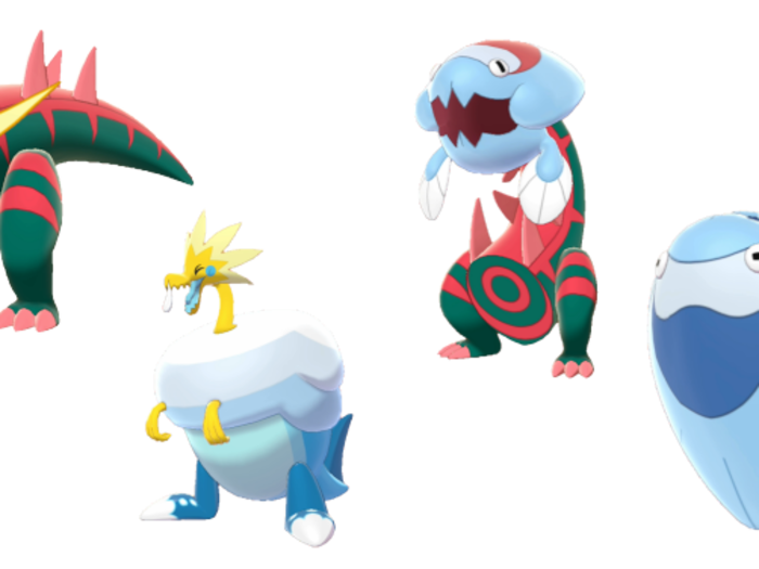 Dracozolt, Arctozolt, Dracovish,  and Arctovish, the Fossil Pokémon