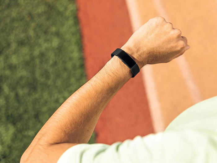 A fitness tracker with heart rate monitoring