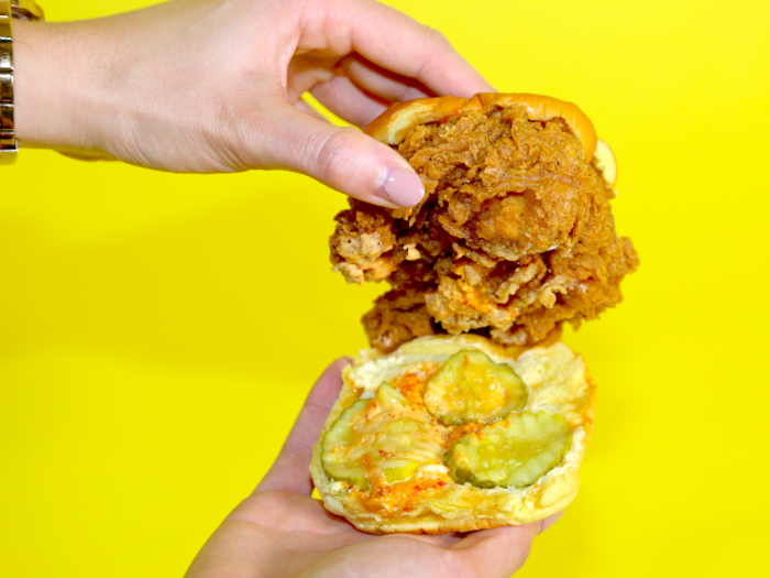 Both sandwiches had a bed of pickles placed underneath the chicken. The Fuku sandwich had three crinkle-cut pickle chips placed in a triangle formation. This ensured a taste of pickle in every bite.