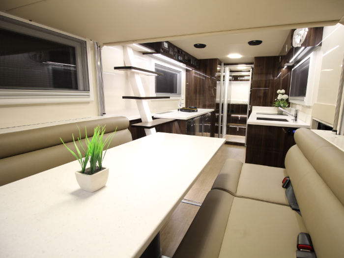 SLRV designed the camper to have all of the comforts of home, including ducted air conditioning and heating.