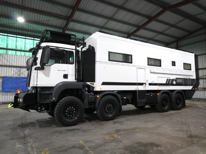 Dubbed the Commander 8x8, the vehicle is built on a military-grade MAN TGS truck base.