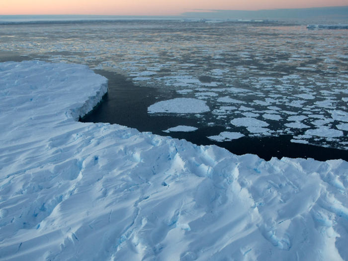 In the last decade, an average of about 252 billion tons of water melted from Antarctica