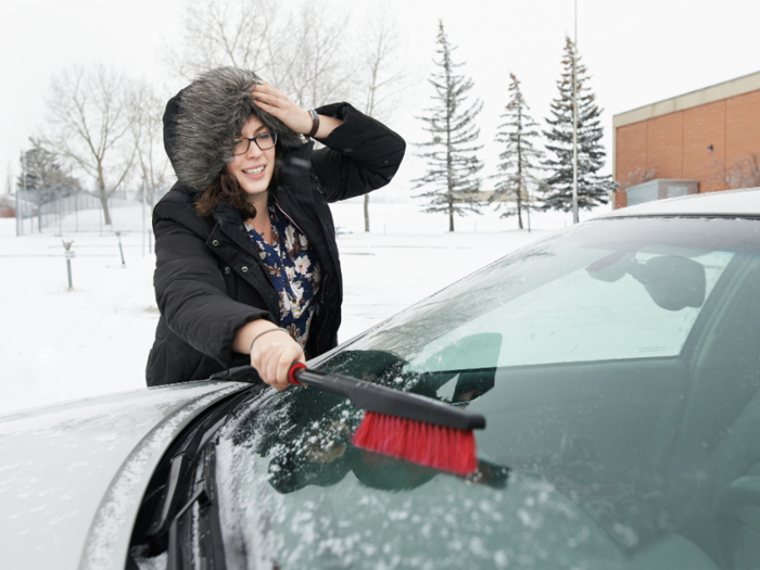 Failing to thoroughly clear your vehicle of snow and ice limits your visibility and can make it harder for other drivers to see you.