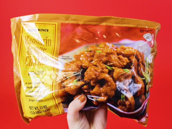 The 22-ounce bag of mandarin orange chicken came to $4.99.