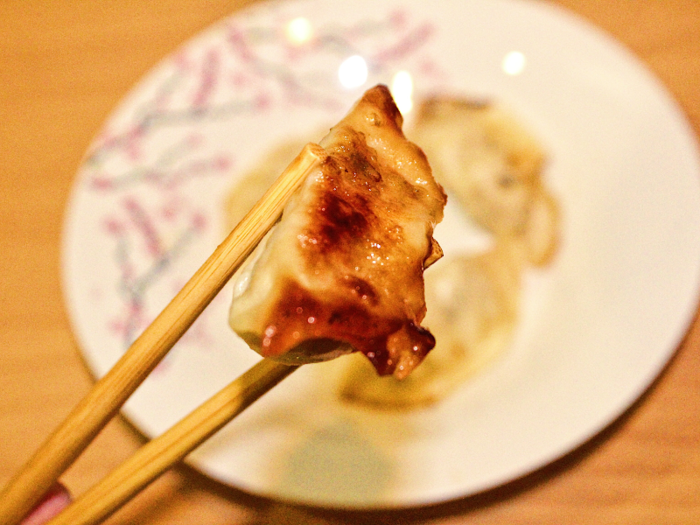 The bottom sides got crispy quickly in the pan, and the dough was thick enough to prevent any tears or breaks.